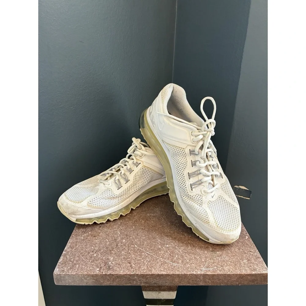 Nike Air Max Plus 2013 White Reflective Mesh Athletic Sneakers Men's Size 10‎